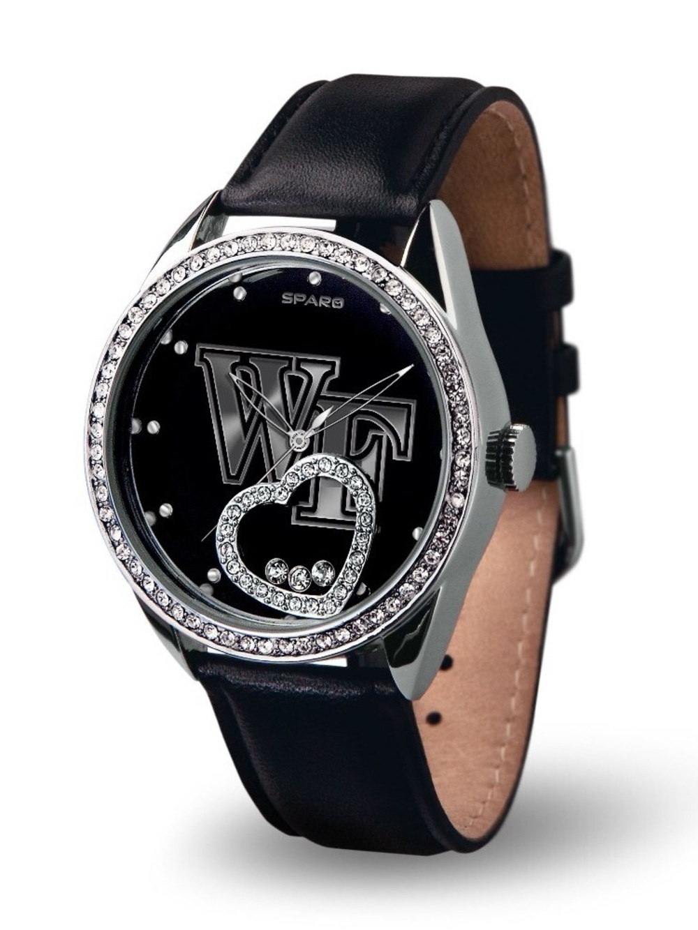 ARQ Women's Black Crystal Accent Watch
